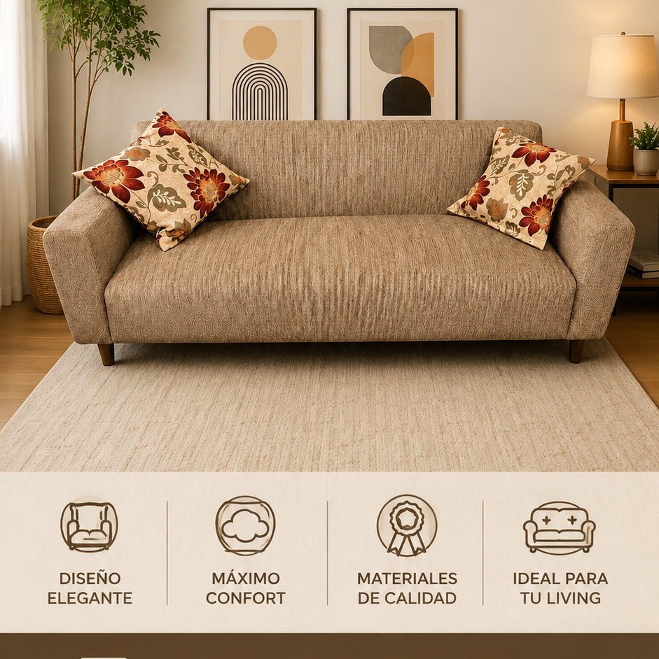 Sofá Living |  unidad en Chenille