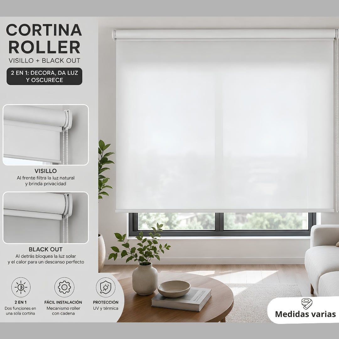 Roller black out con visillo | Detalle unidad