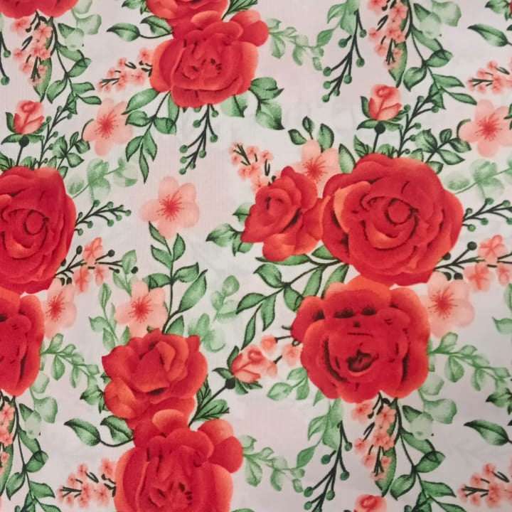 Tela Bistrech Floreado - 1,50 Ancho  | Rollo 50 mts