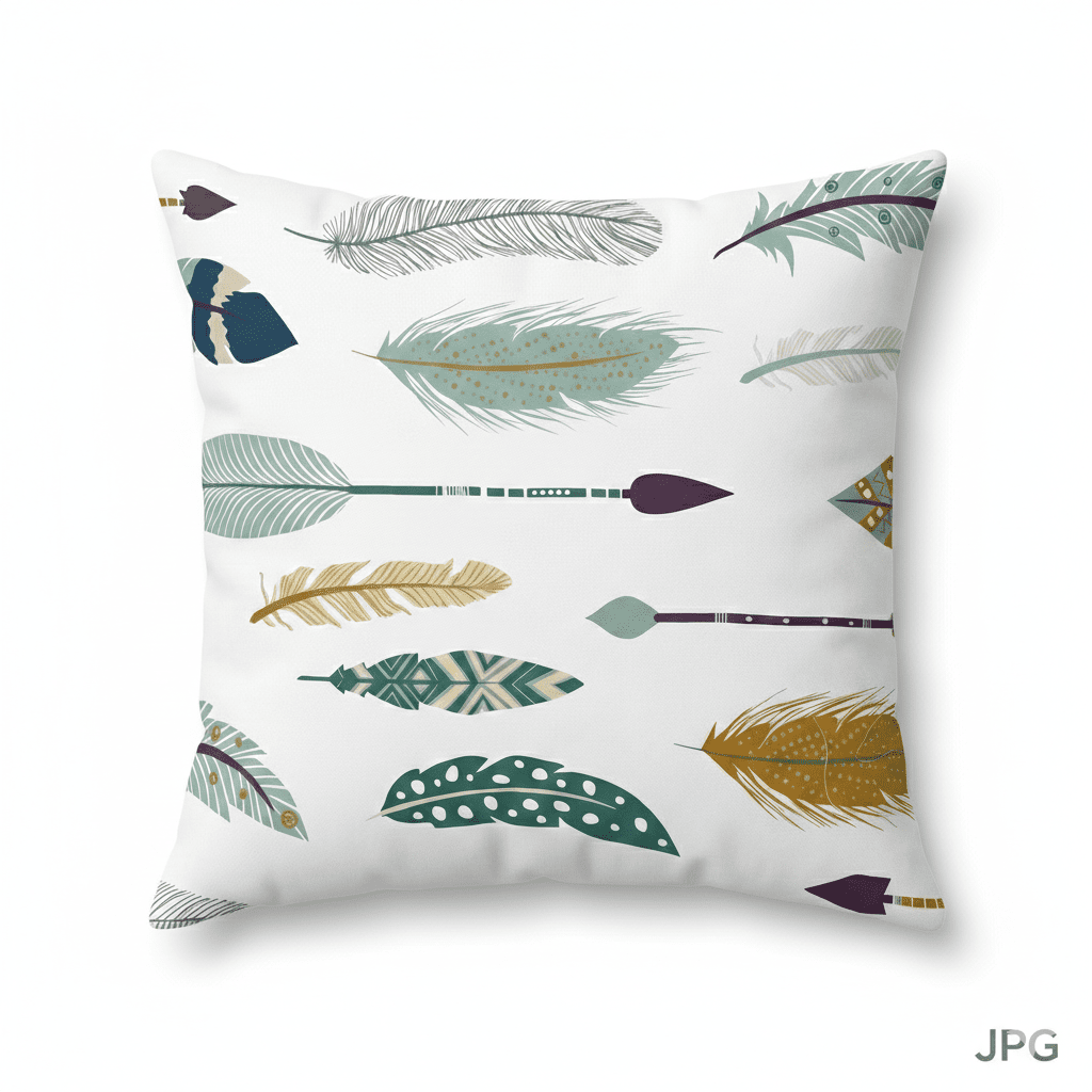 Cojin SIN relleno de lona española estampada | Detalle unidad - Telas Pacífico Sur