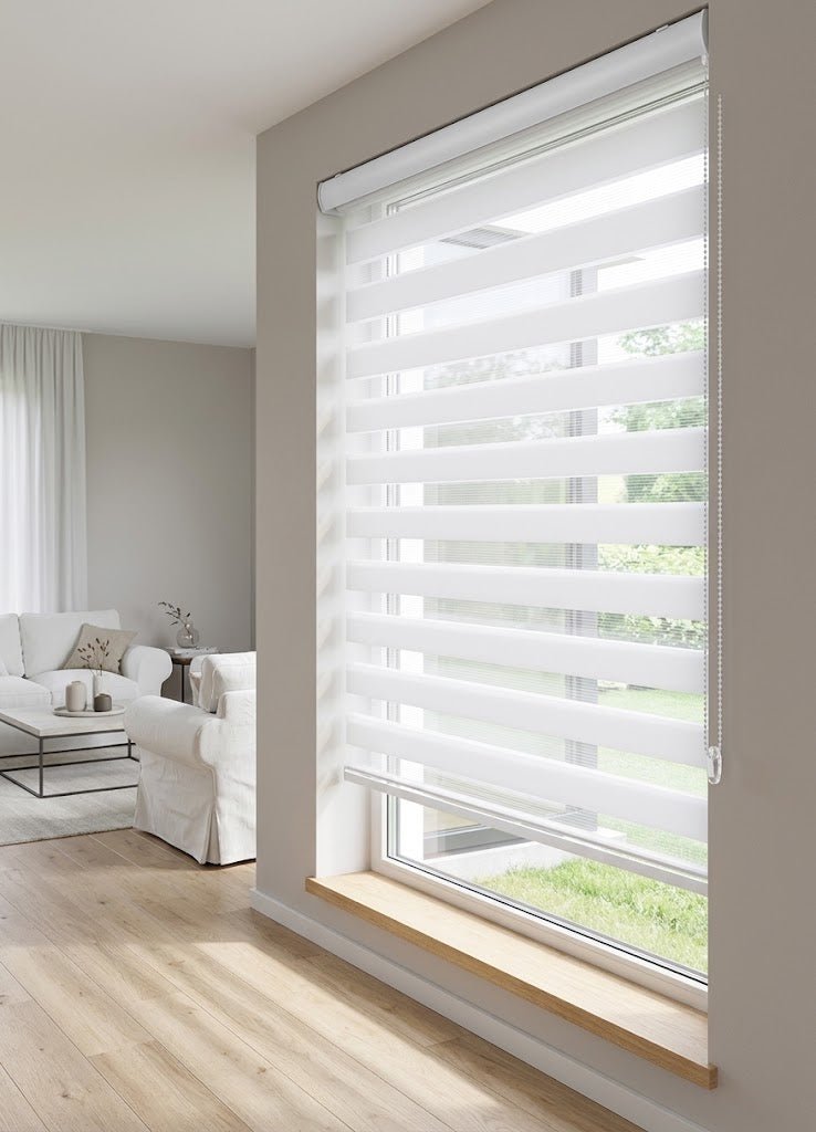 Cortina Roller Duo Zebra - medidas en cm | Detalle unidad - Telas Pacífico Sur