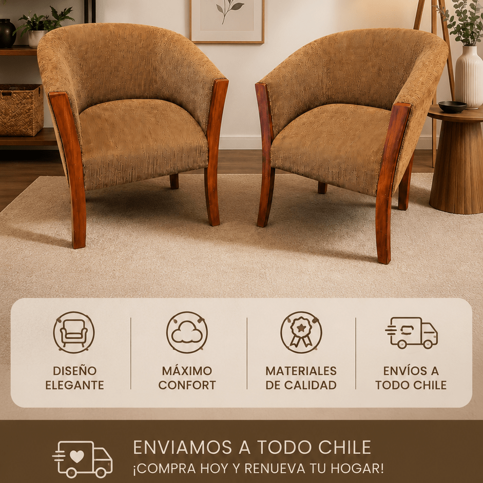 Poltronas | par en Chenille - Telas Pacífico Sur
