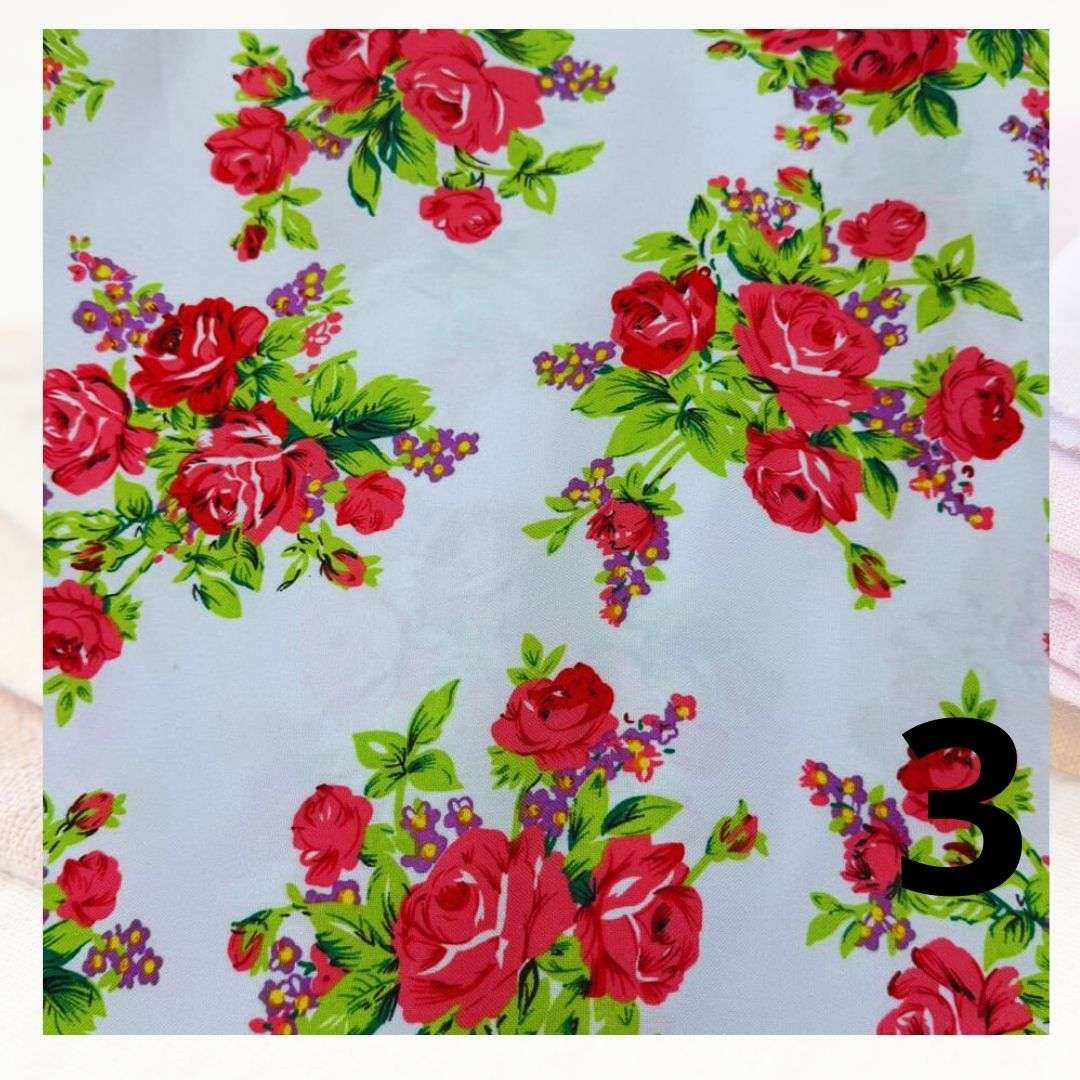 Tela Bistrech Floreado - 1,50 Ancho | Rollo 50 mts - Telas Pacífico Sur