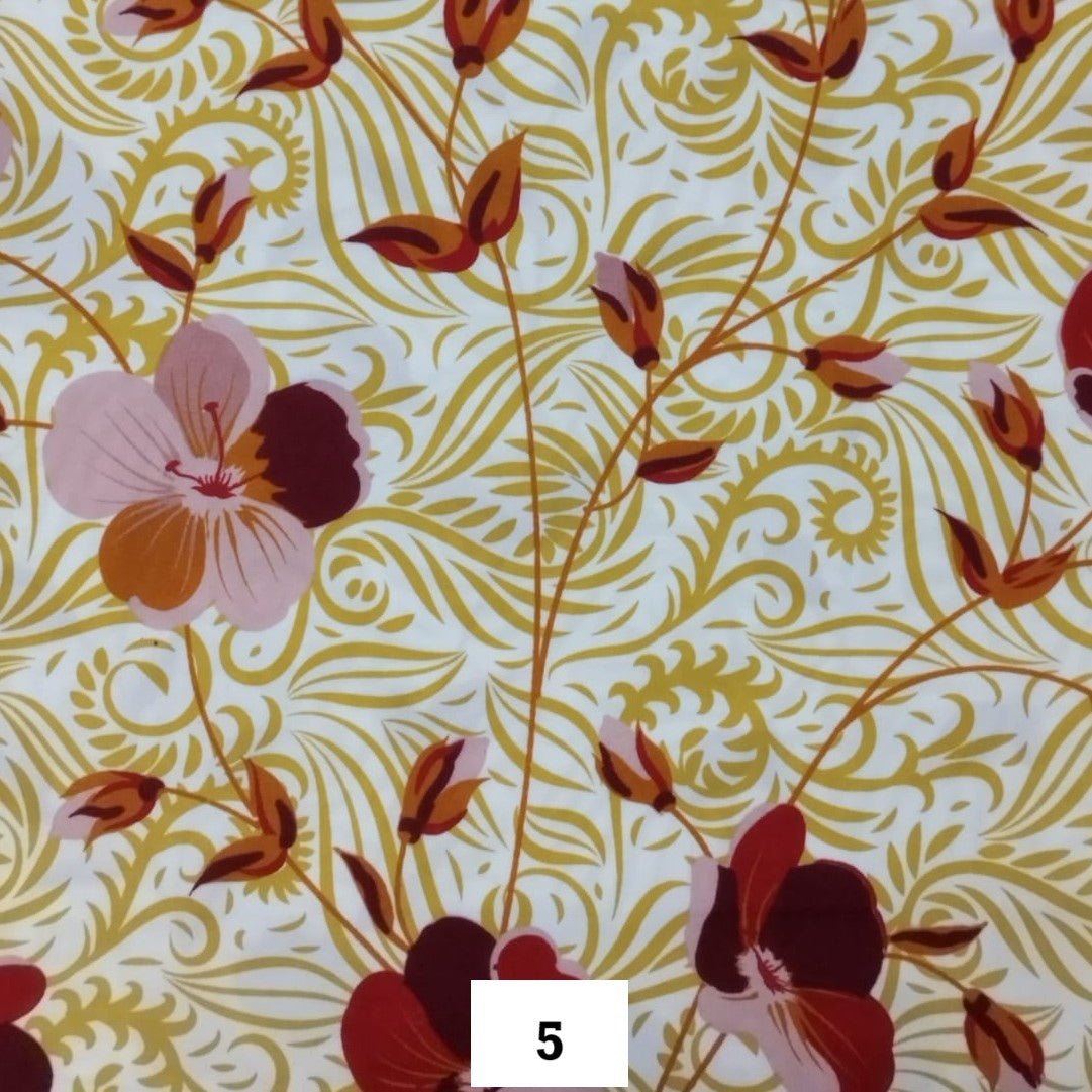 Tela Crea de 144 Hilos Estampada - 1,50 Ancho | Rollo 50 mts - Telas Pacífico Sur